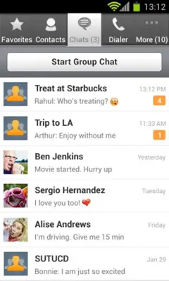 Nimbuzz Messenger android App screenshot 3